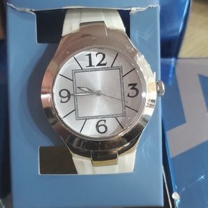 Avon womens white statement watch NWT